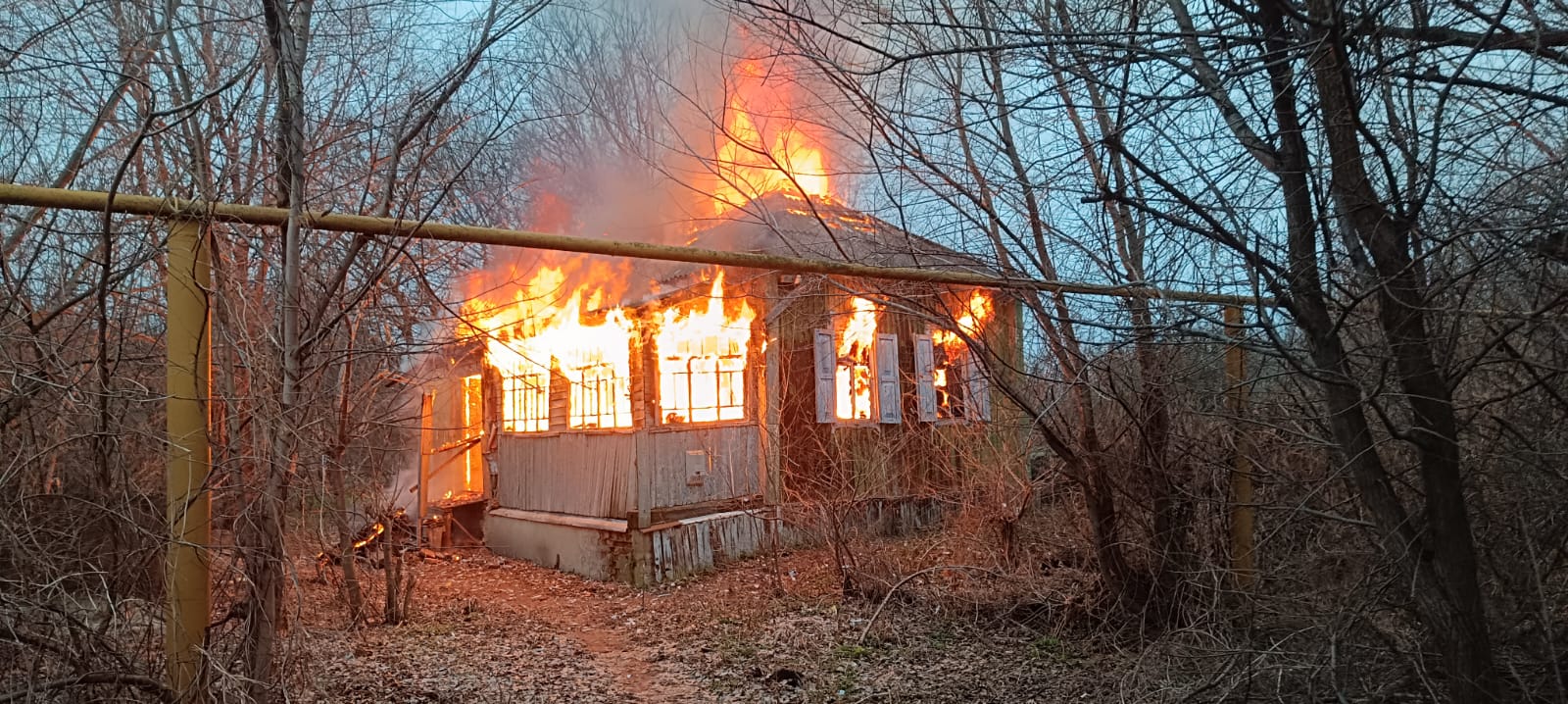 Гибель при пожаре.